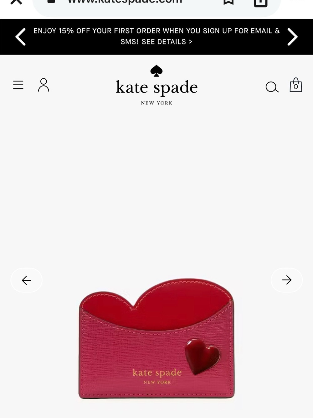 kate spade Pitter Patter Card Holder